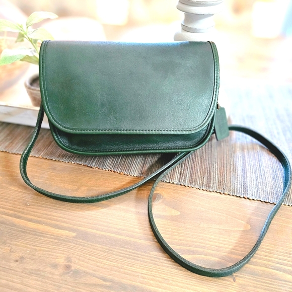 Coach Handbags - Sold- Vintage Coach Ritchie Crossbody Shoulder Bag 9937 (Bottle Green)